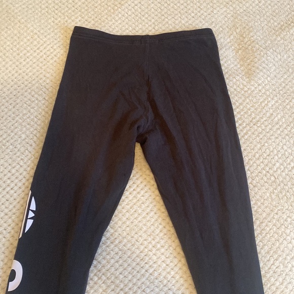 Adidas Black Linear Logo Leggings - Picture 5 of 8